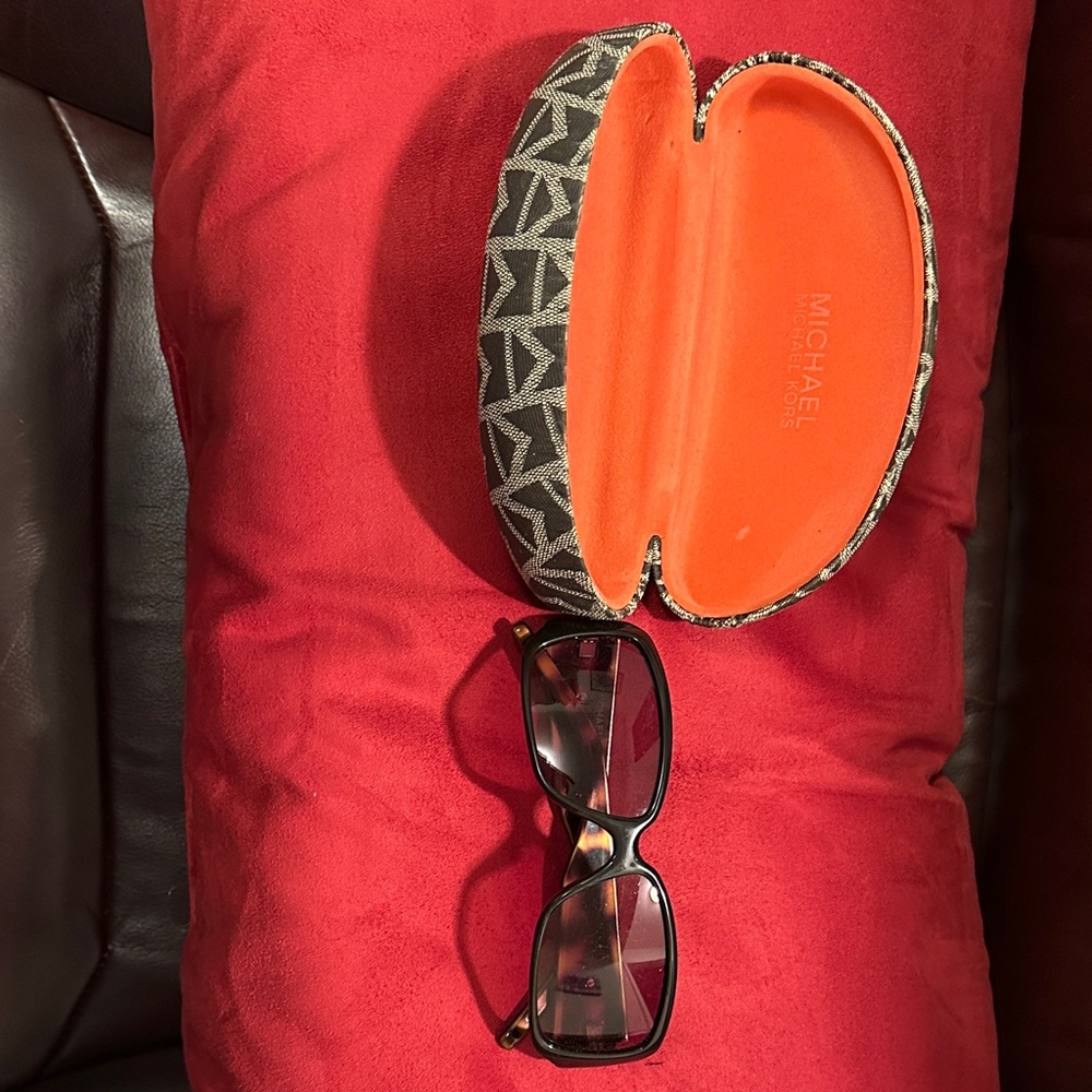 Michael Kors Black Glasses with Patterned Case